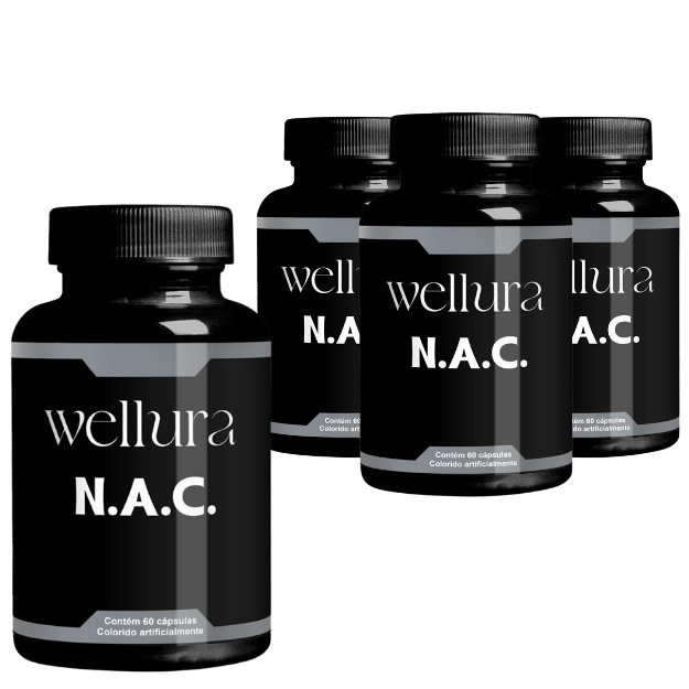 4 Frascos de NAC Wellura 600mg